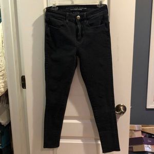 AEO Black Hi Rise Jegging
